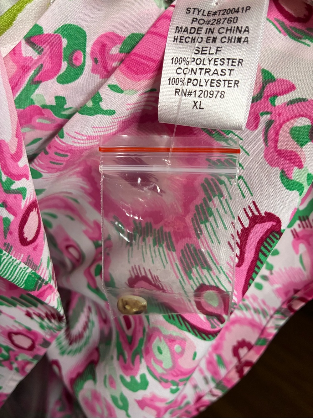 entro Pink & Green Mixed-Print Button Down Shirt - Picture 5 of 10